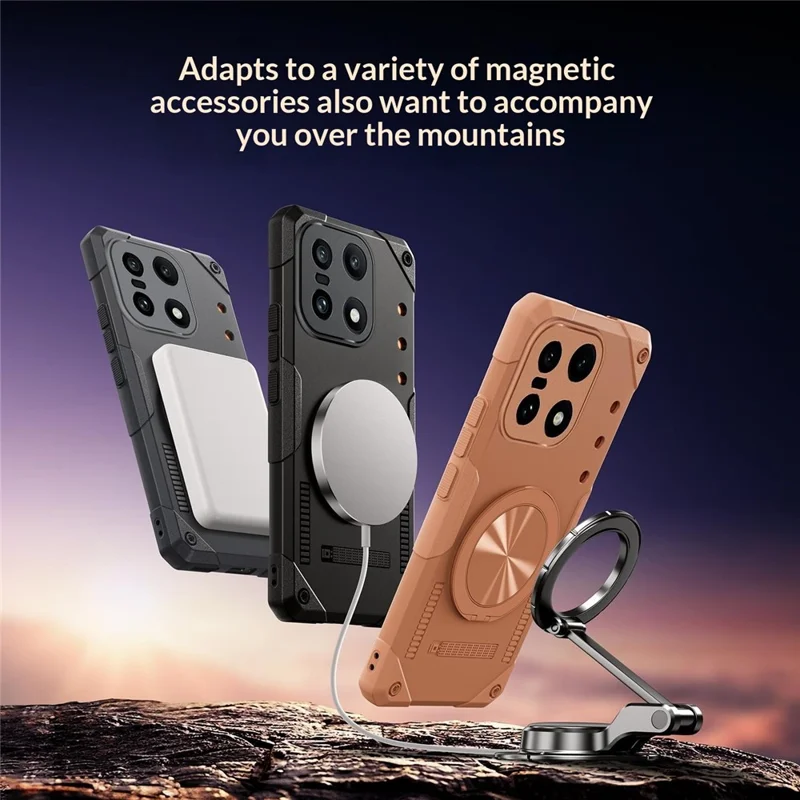 Coque magnétique pour OnePlus 15 5G, avec anneau pivotant à 360° et support intégré, housse en TPU pour téléphone - Noir