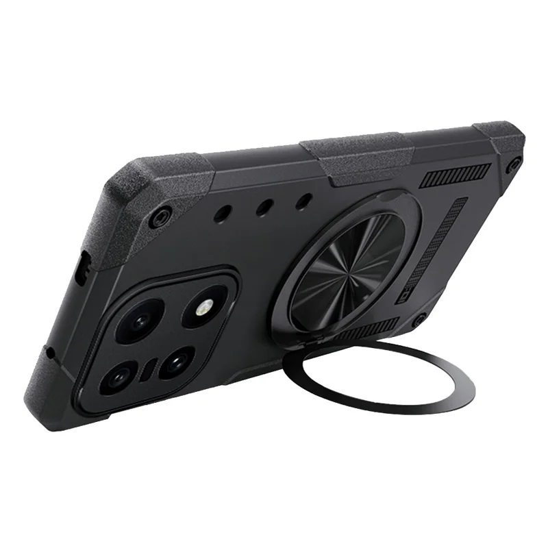 Coque magnétique pour OnePlus 15 5G, avec anneau pivotant à 360° et support intégré, housse en TPU pour téléphone - Noir