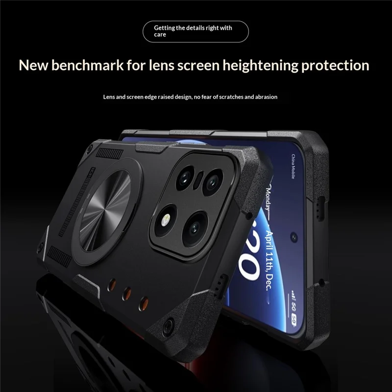 Coque magnétique pour OnePlus 15 5G, avec anneau pivotant à 360° et support intégré, housse en TPU pour téléphone - Noir