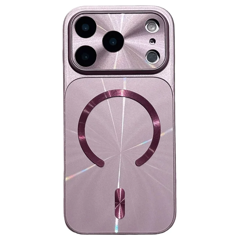 Funda magnetica per iPhone 17 Pro Max con motivo Aurora CD, cover in TPU + PC compatibile con Magsafe - Viola