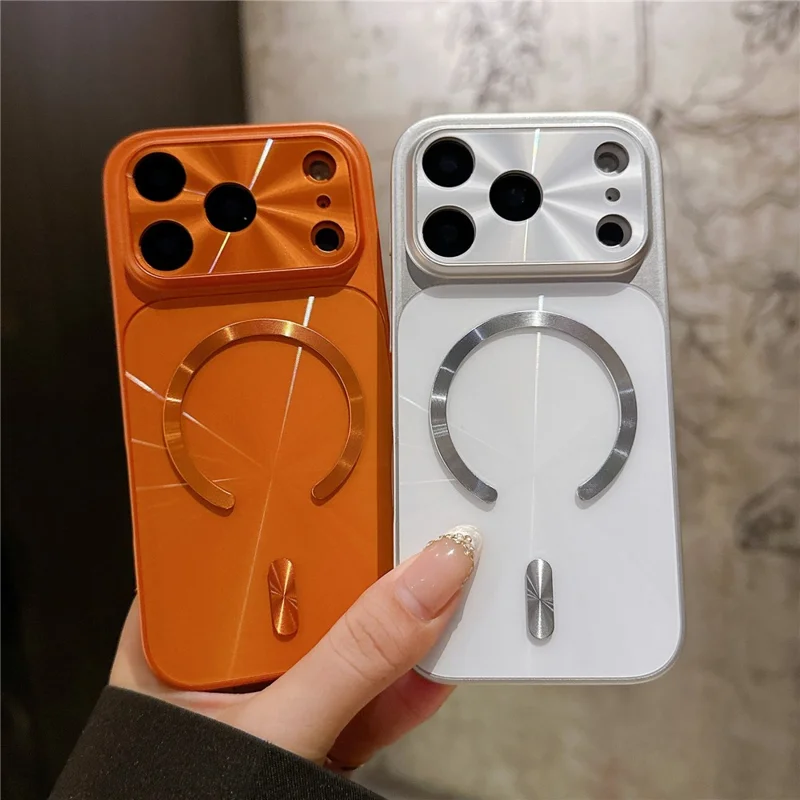 Funda magnetica per iPhone 17 Pro Max con motivo Aurora CD, cover in TPU + PC compatibile con Magsafe - Viola