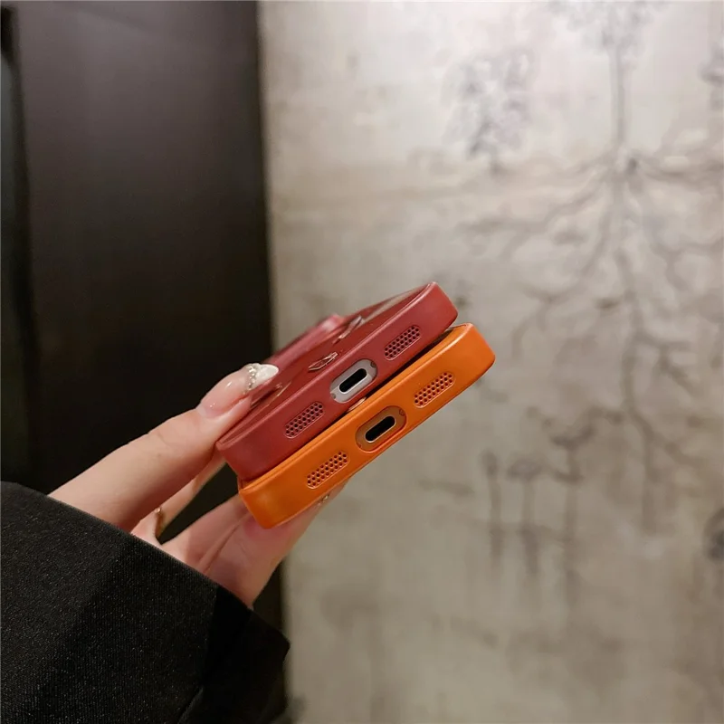 Funda magnetica per iPhone 17 Pro Max con motivo Aurora CD, cover in TPU + PC compatibile con Magsafe - Viola