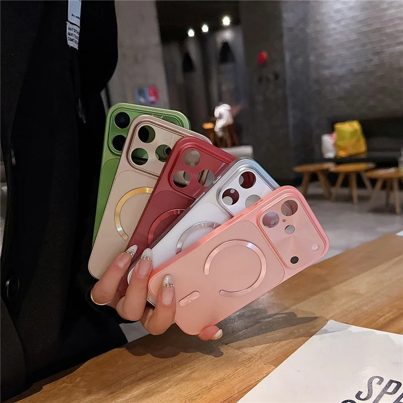 Funda magnetica per iPhone 17 Pro Max con motivo Aurora CD, cover in TPU + PC compatibile con Magsafe - Viola