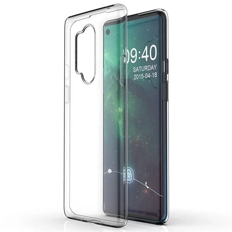 Para o OnePlus 8 Pro Clear Limpo Antico-amarelo Capa de Telefone Protetora Soft TPU Slim Fit Cover