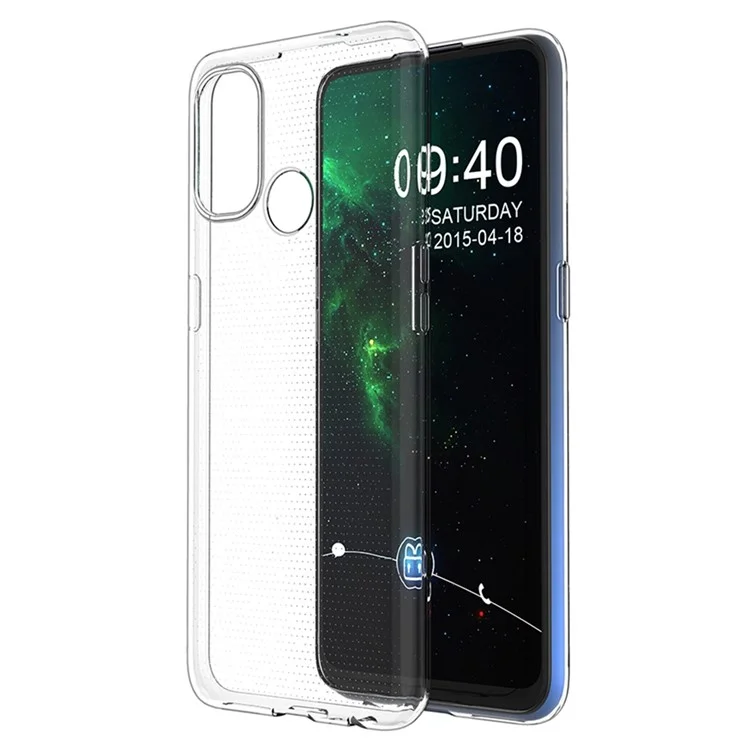 Para OnePlus Nord N100 Sof Soft TPU Chefe de Absorção de Caixa Telefone Clear Skin Slim Ultra-tampa Protetora