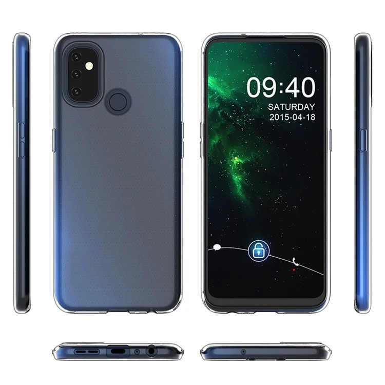 Pour OnePlus Nord N100 Soft TPU Shock Absorption Phone Case Clear Skin Slim Ultra-Thin Protective Cover