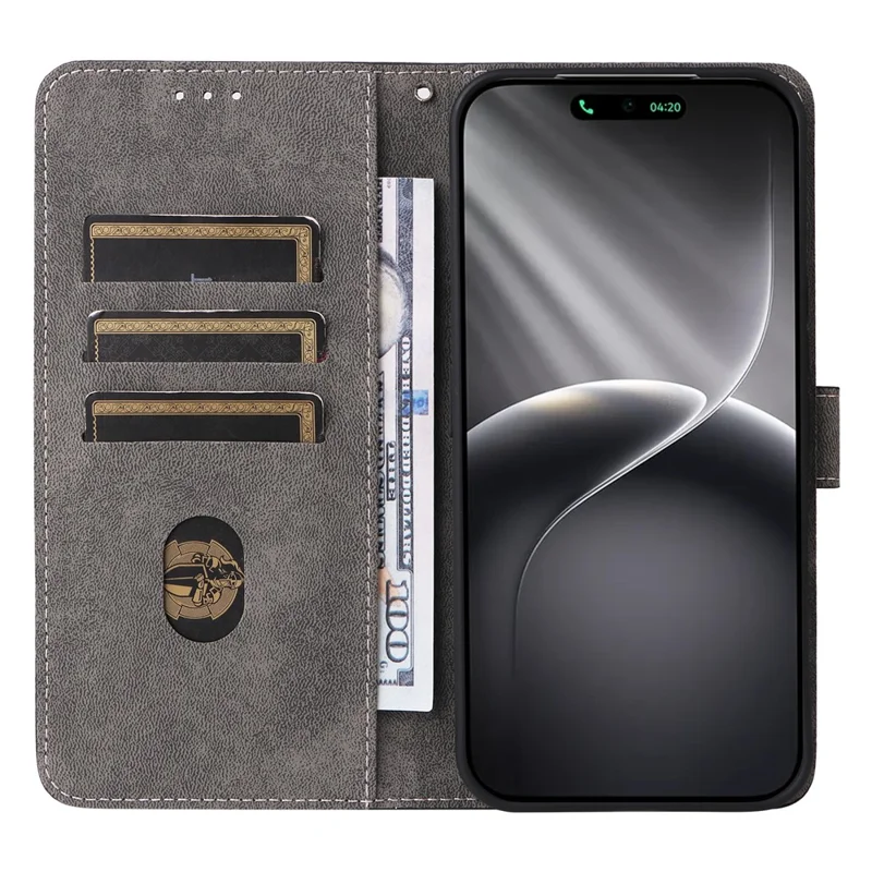 For TECNO Camon 50 4G Case Wallet RFID Blocking PU Leather Phone Cover Stand with Strap - Black