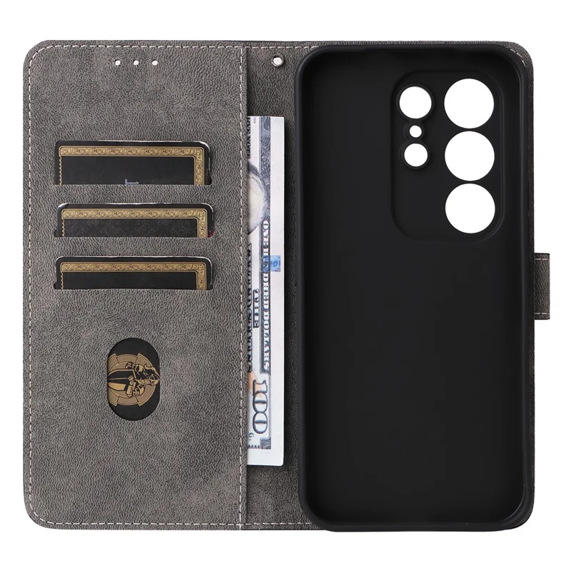 For TECNO Camon 50 4G Case Wallet RFID Blocking PU Leather Phone Cover Stand with Strap - Black