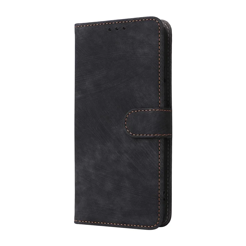 For Realme 16 5G Phone Case Wallet RFID Blocking PU Leather Phone Cover Stand with Strap - Black