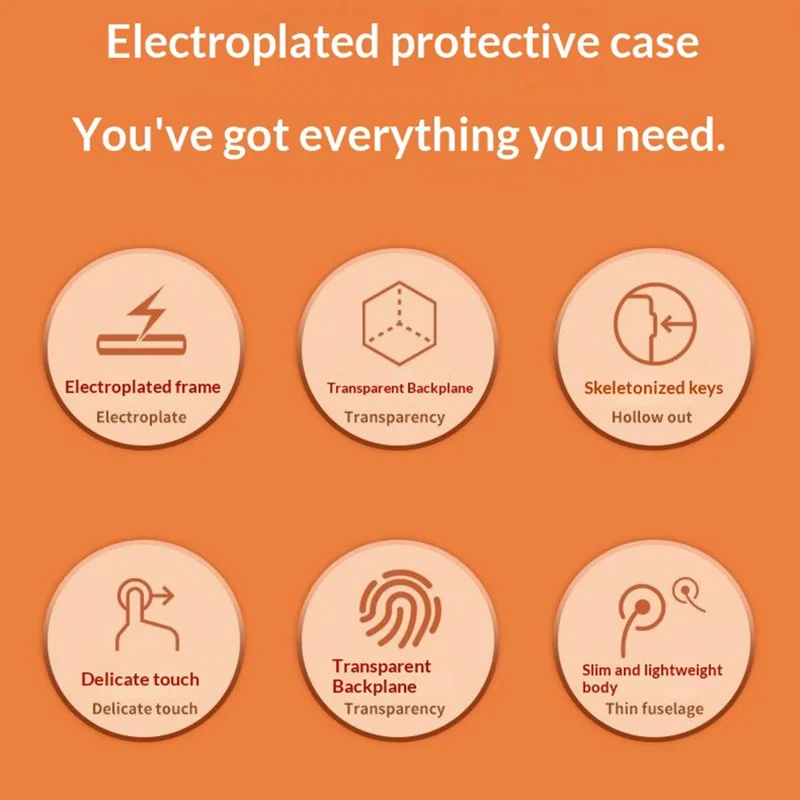 Capa para Honor Magic V6 5G Ultrafina com Estrutura Transparente Galvanizada - Dourada