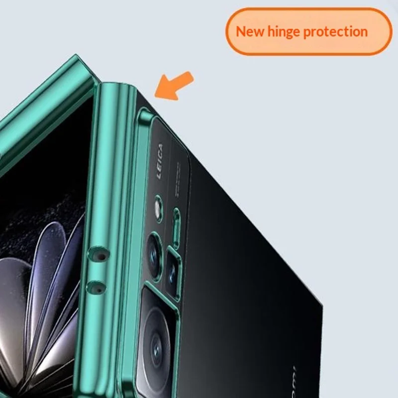 Capa para Honor Magic V6 5G Ultrafina com Estrutura Transparente Galvanizada - Dourada