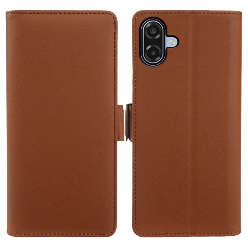 For Samsung Galaxy A07 4G Leather Case Wallet Stand TPU + PU Skin-touch Cover - Brown