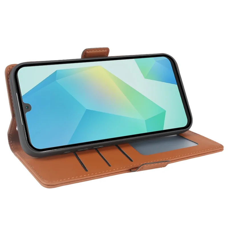 For Samsung Galaxy A16 5G  /  4G Leather Case Wallet Stand TPU + PU Skin-touch Cover - Brown
