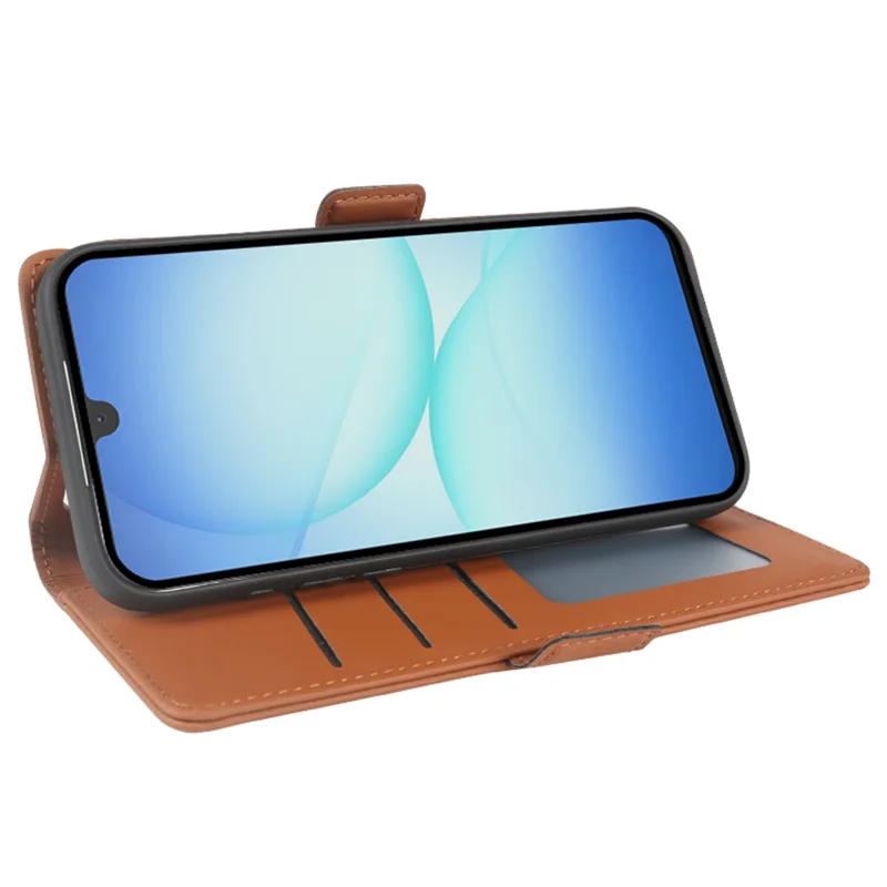 Leather Case For Samsung Galaxy A17 5G  /  4G Wallet Stand TPU + PU Skin-touch Cover - Brown