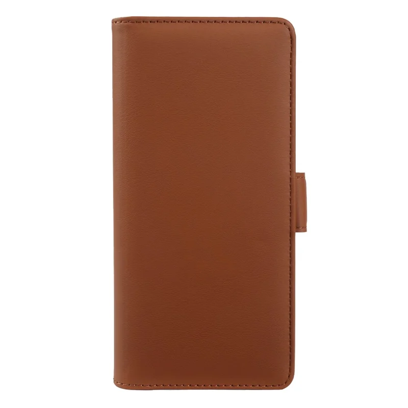 For Samsung Galaxy S25 FE Leather Case Wallet Stand TPU + PU Skin-touch Cover - Brown