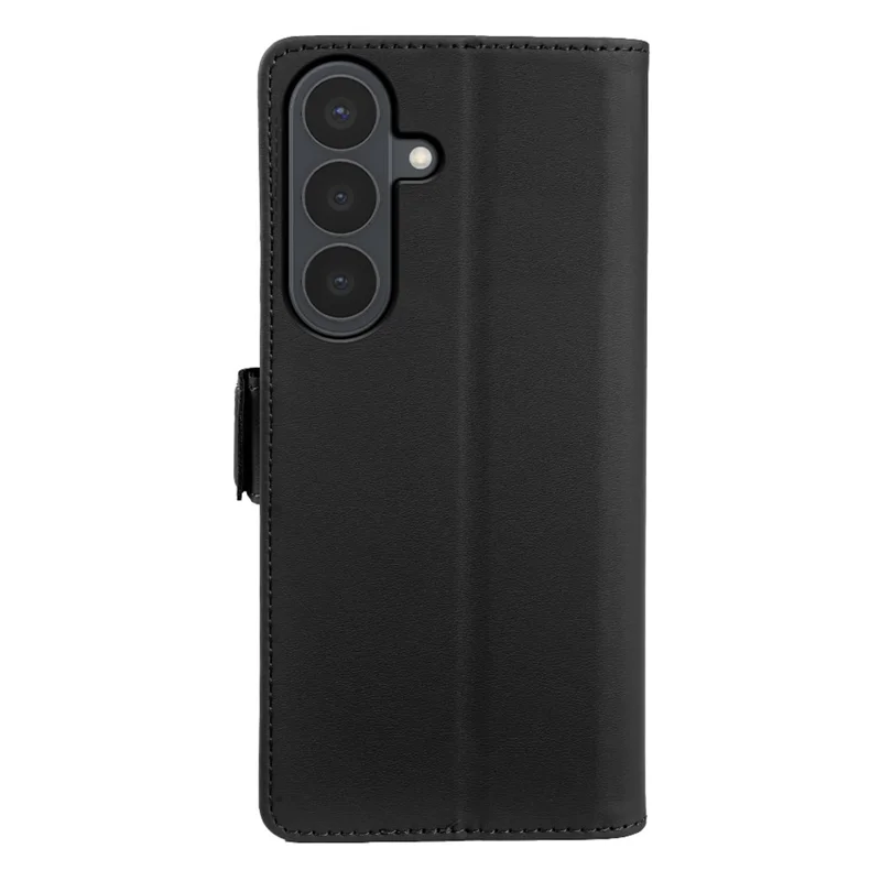 For Samsung Galaxy S26+ Leather Case Wallet Stand TPU + PU Skin-touch Cover - Black