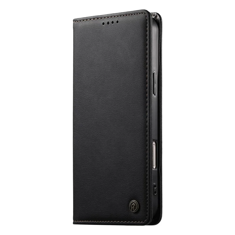 DIERFENG DF-019 for iPhone 16 Pro Max Leather Wallet Case Card Slots RFID Blocking Magnetic Flip Cover - Black