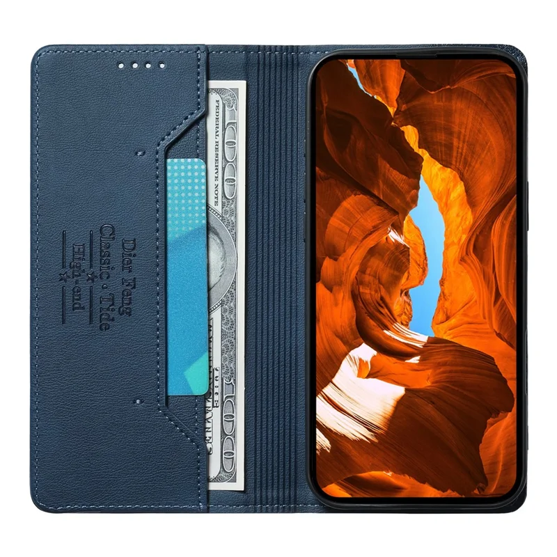 DIERFENG DF-019 for Google Pixel 10  /  10 Pro Leather Wallet Case Magnetic Flip Cover with Card Slots RFID Blocking - Blue