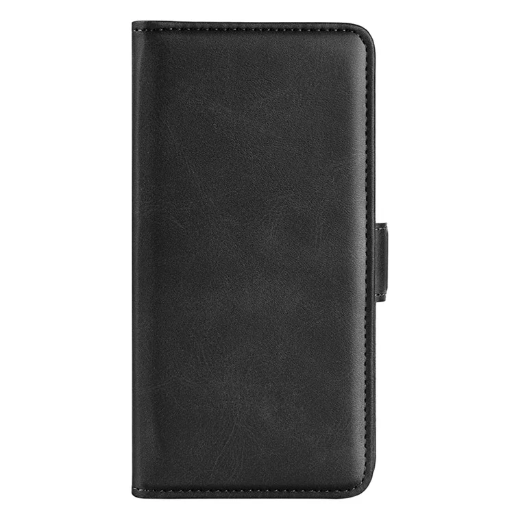 Per Xiaomi Redmi Nota 12 5G Shock Affronta Shock Dual Magnetic Class PU Stand Pelle Telefono Texture Texture Follio Flip Phone Cover - Nero