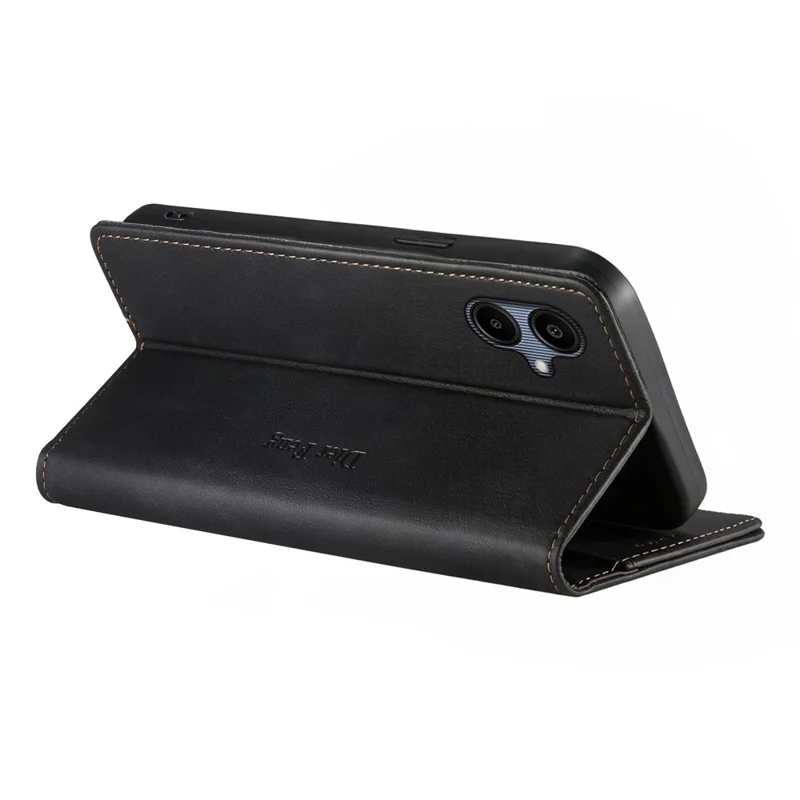DIERFENG DF-019 for Samsung Galaxy A07 4G  /  A07 5G  Leather Wallet Case Magnetic Flip Cover with Card Slots RFID Blocking - Black