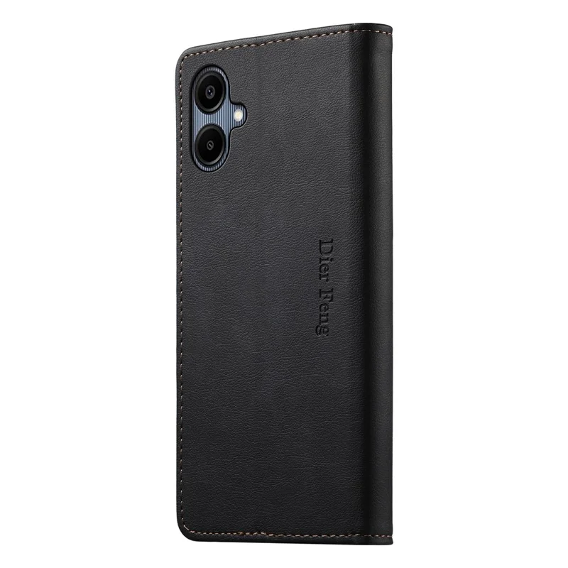 DIERFENG DF-019 for Samsung Galaxy A07 4G  /  A07 5G  Leather Wallet Case Magnetic Flip Cover with Card Slots RFID Blocking - Black