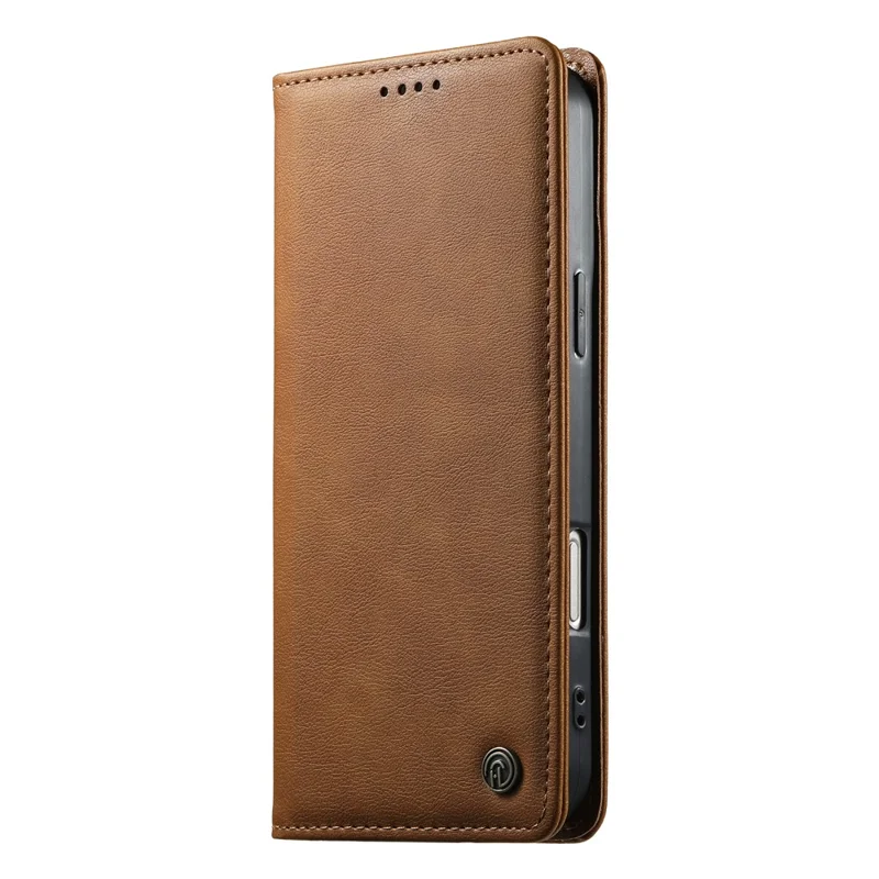 DIERFENG DF-019 for Samsung Galaxy A36 5G Leather Wallet Case Magnetic Flip Cover with Card Slots RFID Blocking - Light Brown