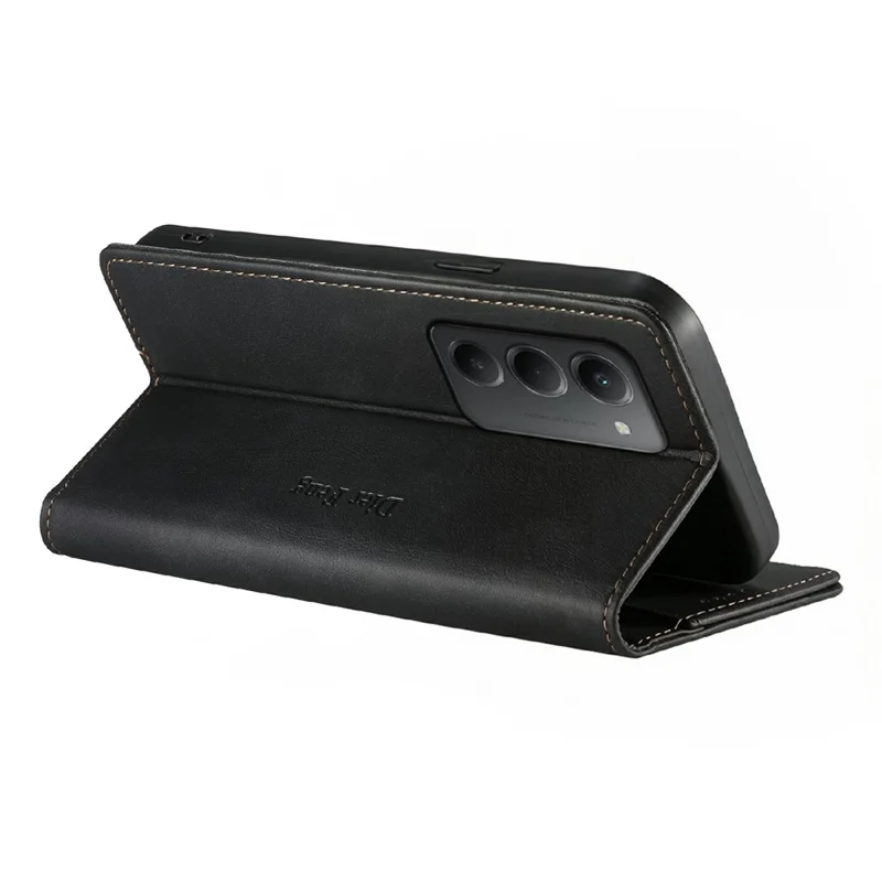 DIERFENG DF-019 for Xiaomi Redmi 15 5G (Global) (169mm) Leather Wallet Case Card Slots RFID Blocking Magnetic Flip Cover - Black