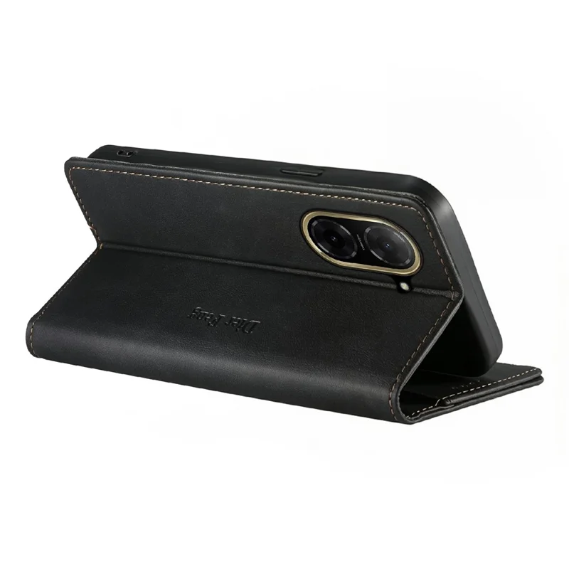 DIERFENG DF-019 for Xiaomi Redmi A5 4G (171.7mm) Leather Wallet Case Card Slots RFID Blocking Magnetic Flip Cover - Black
