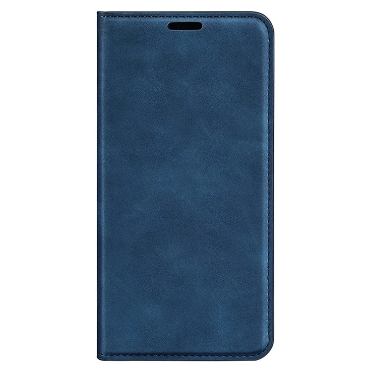 Pour Oppo A17 4G Flip Magnetic Auto-absorbed Portefeuille Couverture de Peau de Peau pu le Cuir Folio Stand du Support - Bleu