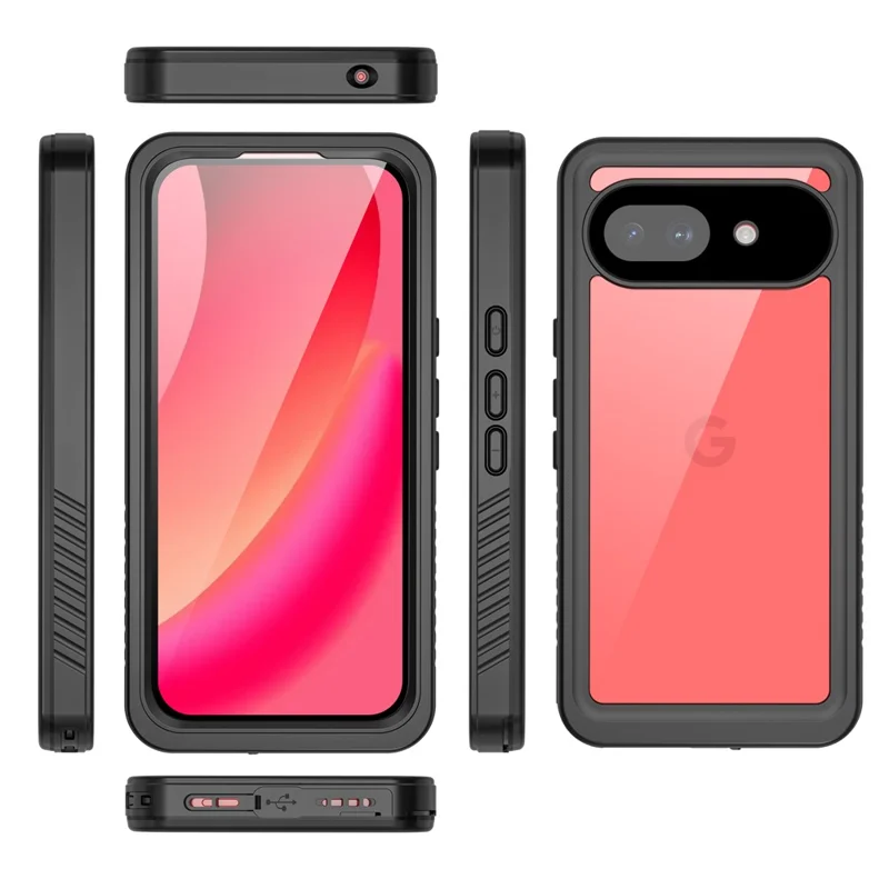 Водонепроницаемый чехол REDPEPPER серии FS для Google Pixel 10a, защита IP68, ударопрочный чехол — черный