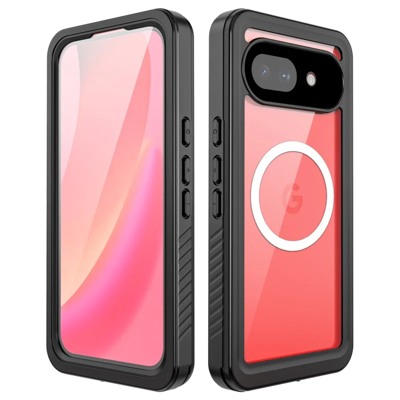 REDPEPPER FS Series For Google Pixel 10a IPX8 Waterproof Case PC TPU PET Clear Magnetic Phone Cover - Black