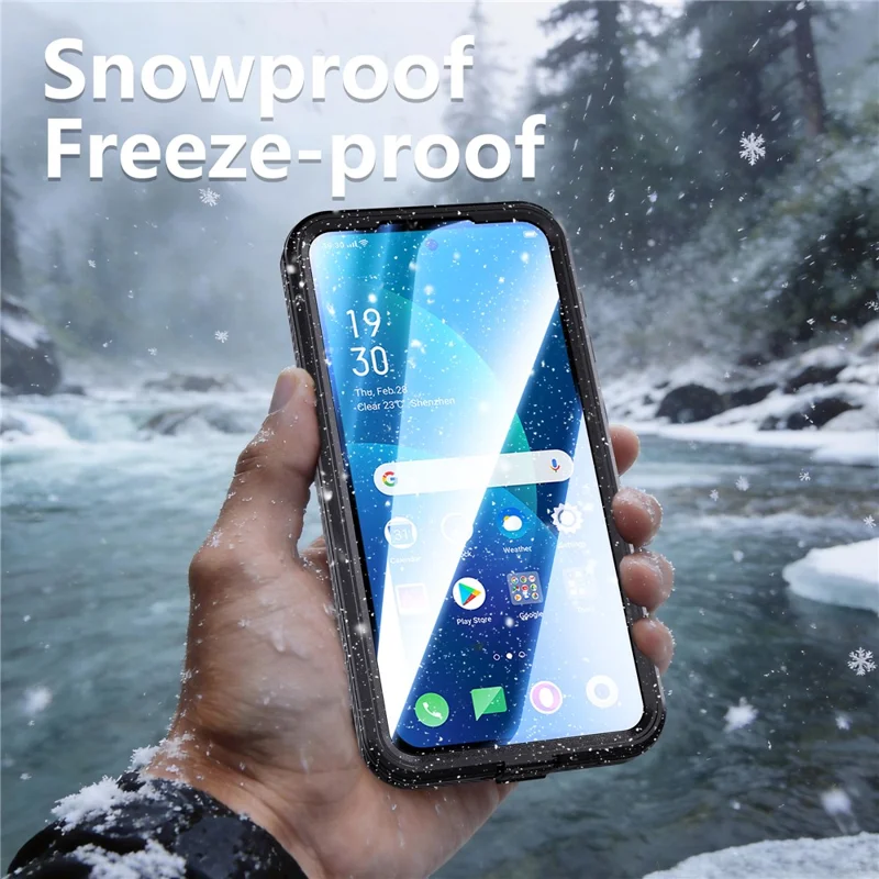 REDPEPPER For Samsung Galaxy A57 5G Case IP68 Waterproof PC + TPU Phone Cover - Black