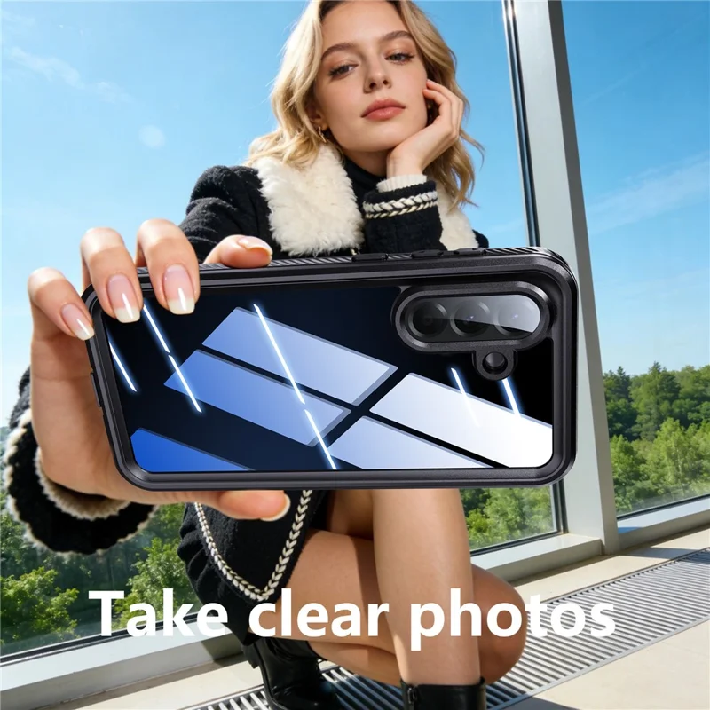 REDPEPPER For Samsung Galaxy A57 5G Case IP68 Waterproof PC + TPU Phone Cover - Black