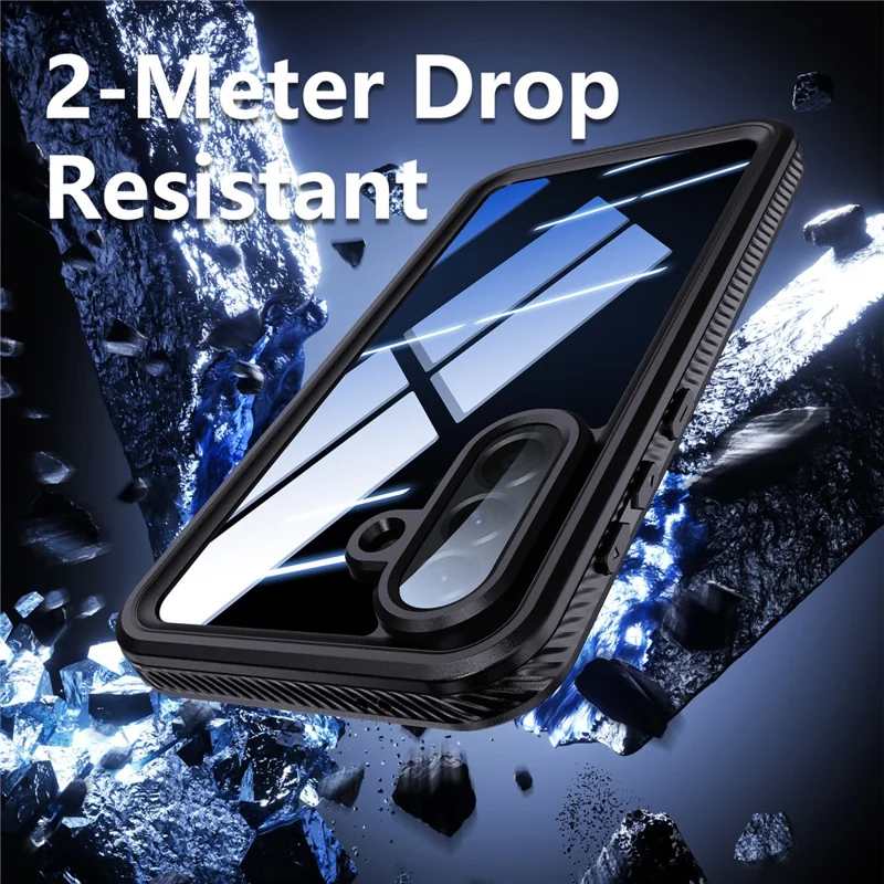 REDPEPPER For Samsung Galaxy A57 5G Case IP68 Waterproof PC + TPU Phone Cover - Black