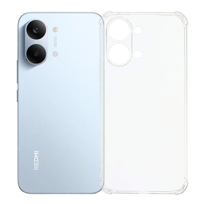 For Xiaomi Redmi Turbo 5 Max 5G  /  Poco X8 Pro Max 5G TPU Case Reinforced Corners Drop-proof Phone Cover - Transparent