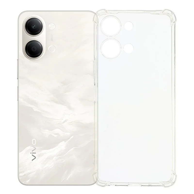 Für vivo Y05 4G TPU Hülle Verstärkte Ecken Stoßfeste Handyhülle - Transparent