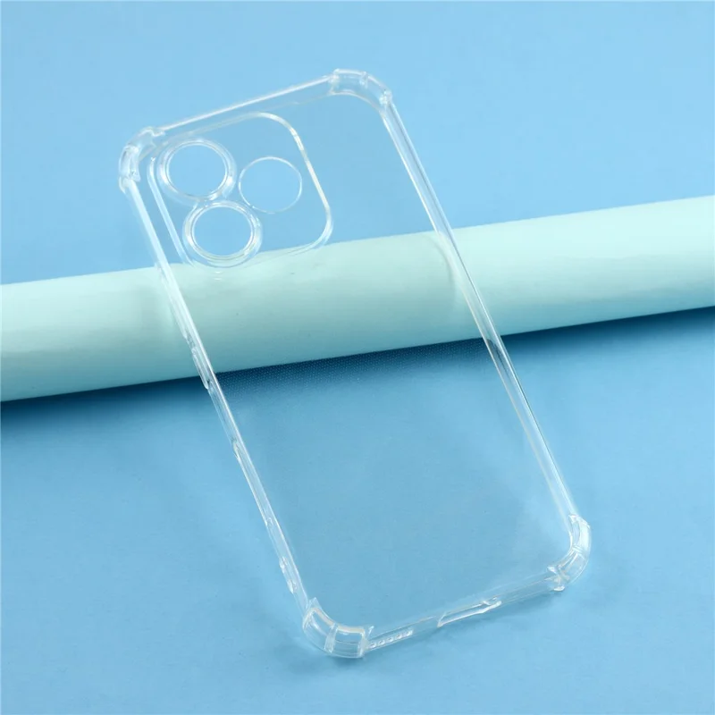 For Honor 600 Lite 5G TPU Case Reinforced Corners Drop-proof Phone Cover - Transparent