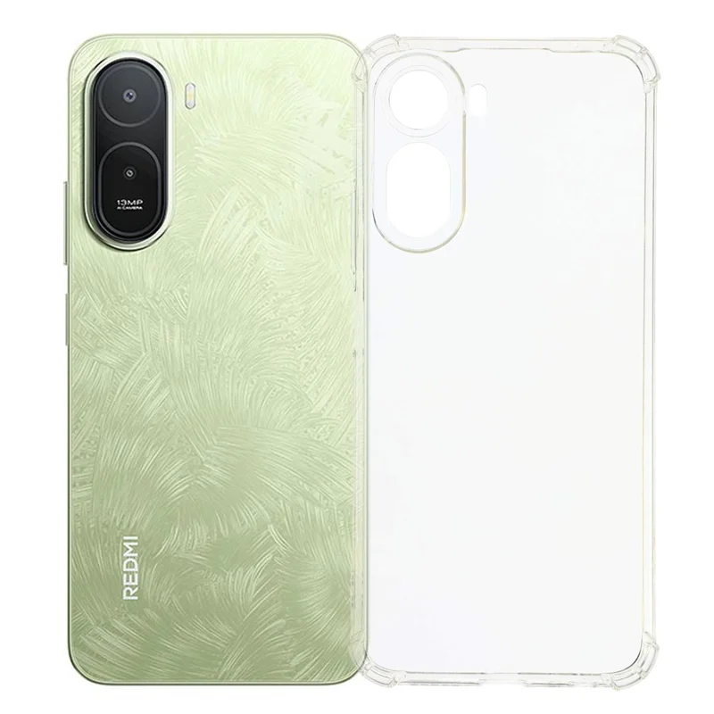 For Xiaomi Redmi A7 Pro 4G (171.56mm) TPU Case Reinforced Corners Drop-proof Phone Cover - Transparent