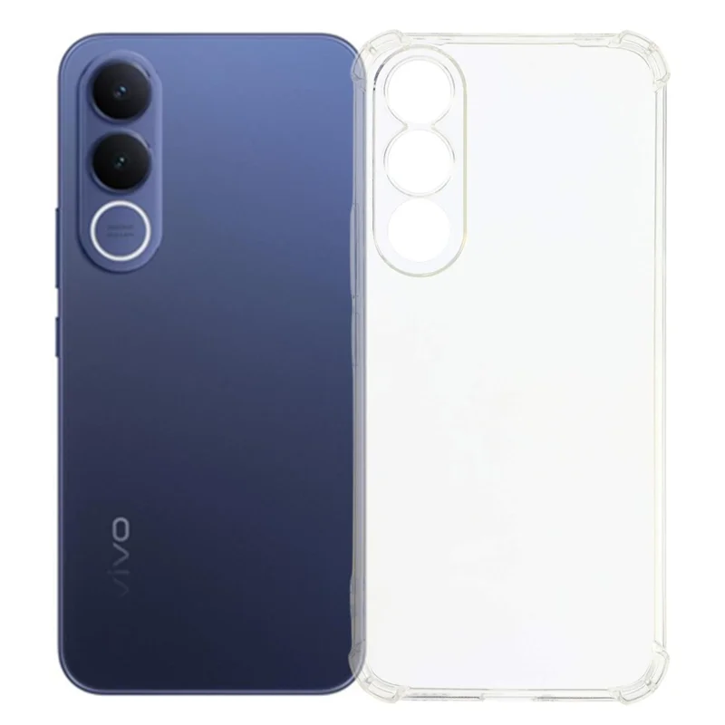 Für vivo V70 FE 5G TPU-Hülle verstärkte Ecken stoßfestes Handycover - Transparent