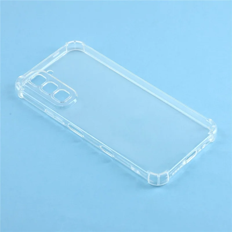 For Infinix Hot 70 TPU Case Reinforced Corners Drop-proof Phone Cover - Transparent