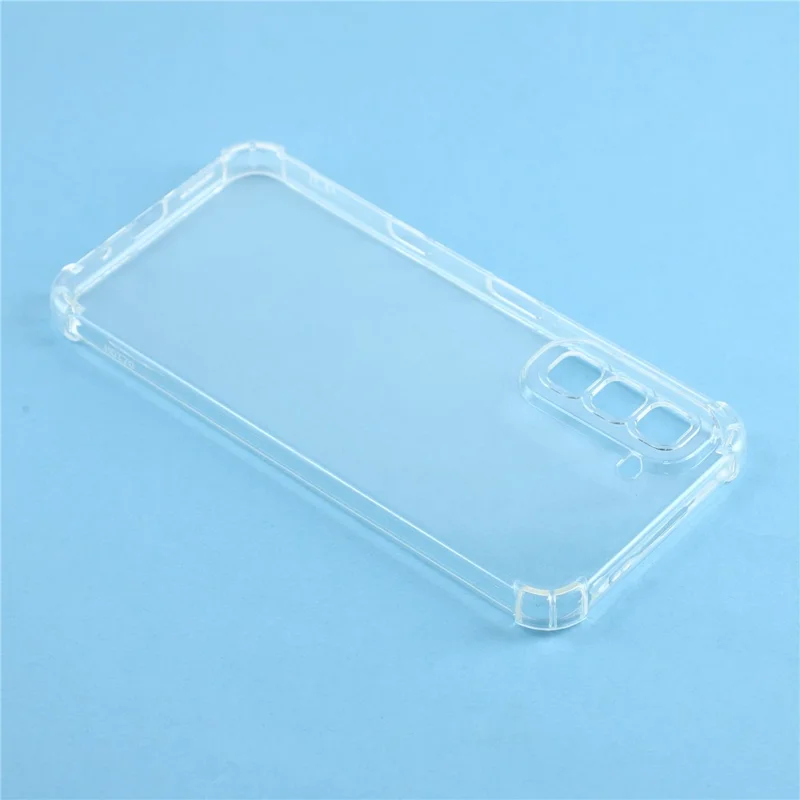 For Infinix Hot 70 TPU Case Reinforced Corners Drop-proof Phone Cover - Transparent