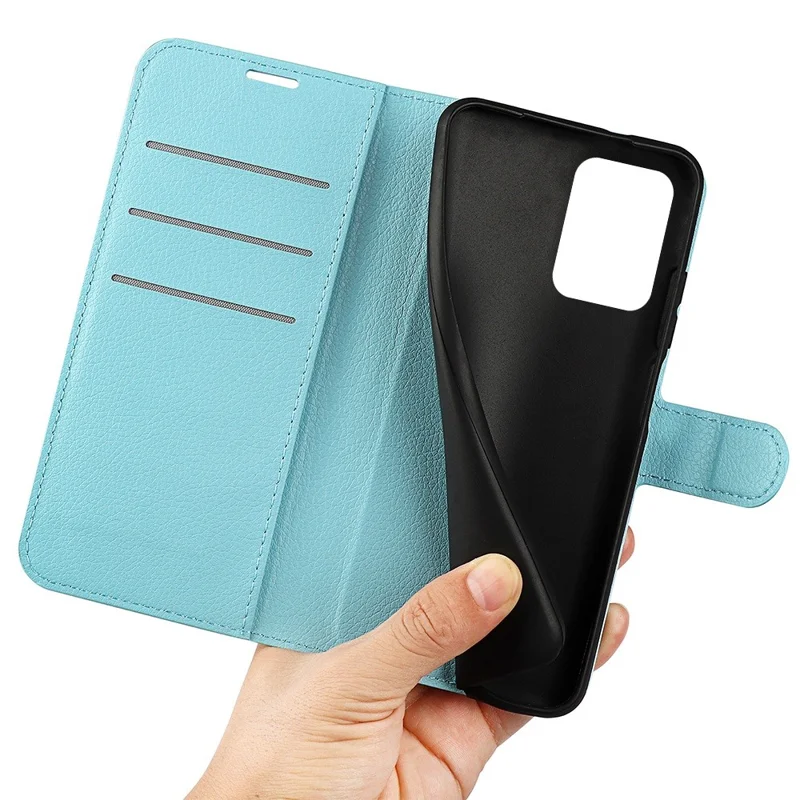 For Xiaomi Redmi Note 12 5G (Global) / (India) / (China) / Poco X5 5G Full Protection Case Flip Anti-scratch Litchi Texture PU Leather Stand Wallet Phone Cover - Blue