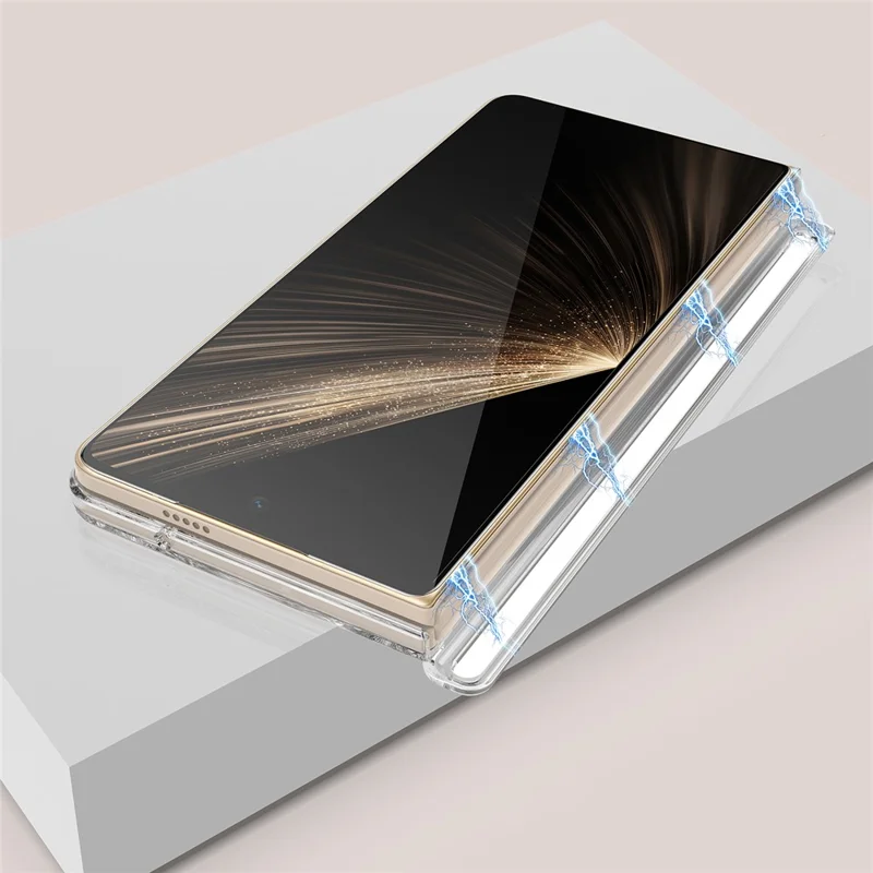 For Honor Magic V6 5G Magnetic Case Hinge Protection PC Phone Cover - Transparent