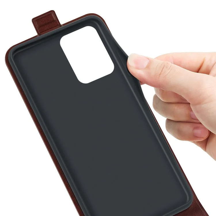 Pour Xiaomi Redmi Note 12 5G (Global) / (Inde) / (Chine) / Poco X5 5G Crazy Horse Texture Card Holder Leather Protective Cover Vertical Flip Case - Marron