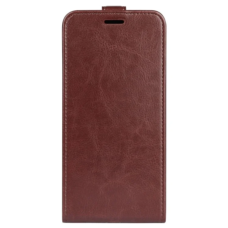Pour Xiaomi Redmi Note 12 5G (Global) / (Inde) / (Chine) / Poco X5 5G Crazy Horse Texture Card Holder Leather Protective Cover Vertical Flip Case - Marron