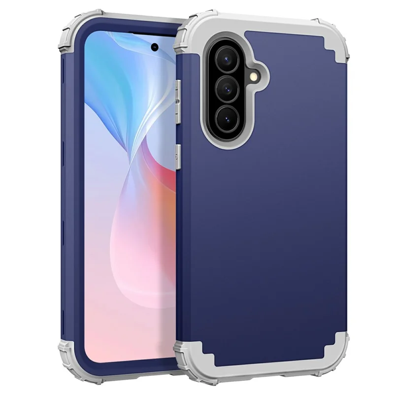 For Samsung Galaxy A37 5G Case Shockproof PC + TPU Phone Back Cover - Navy Blue