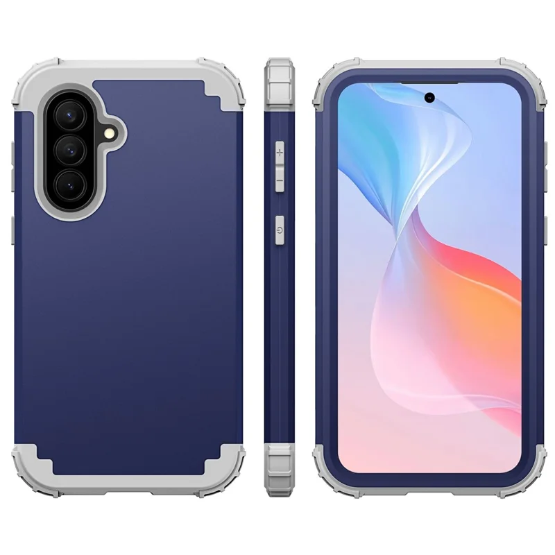 For Samsung Galaxy A57 5G Case Shockproof PC + TPU Phone Back Cover - Navy Blue