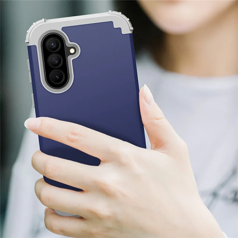 For Samsung Galaxy A57 5G Case Shockproof PC + TPU Phone Back Cover - Navy Blue