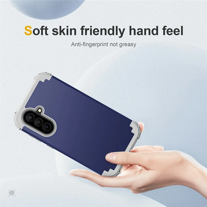 For Samsung Galaxy A57 5G Case Shockproof PC + TPU Phone Back Cover - Navy Blue