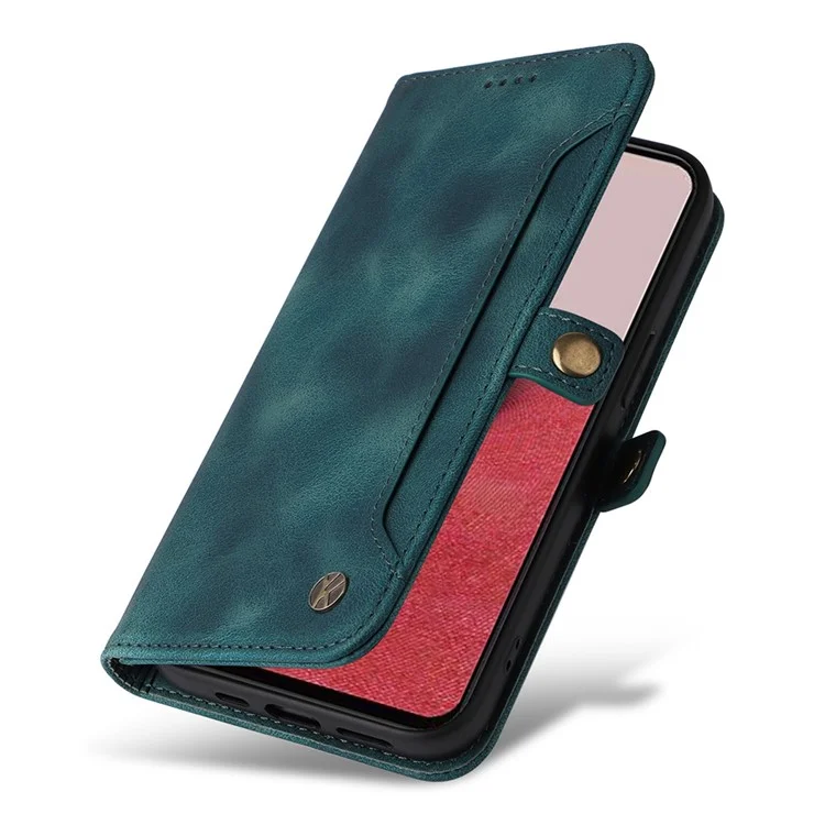 YIKATU YK-002 para Samsung Galaxy A14 5G / A14 4G Funda de Teléfono de Cuero PU con Soporte para Tarjetas y Billetera - Azul